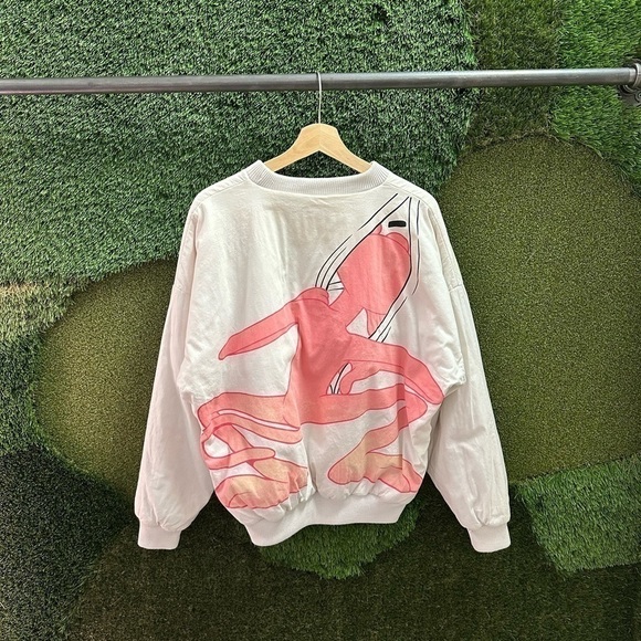 Vintage REVERSIBLE PINK PANTHER Big Print Crewneck Large - Picture 2 of 12